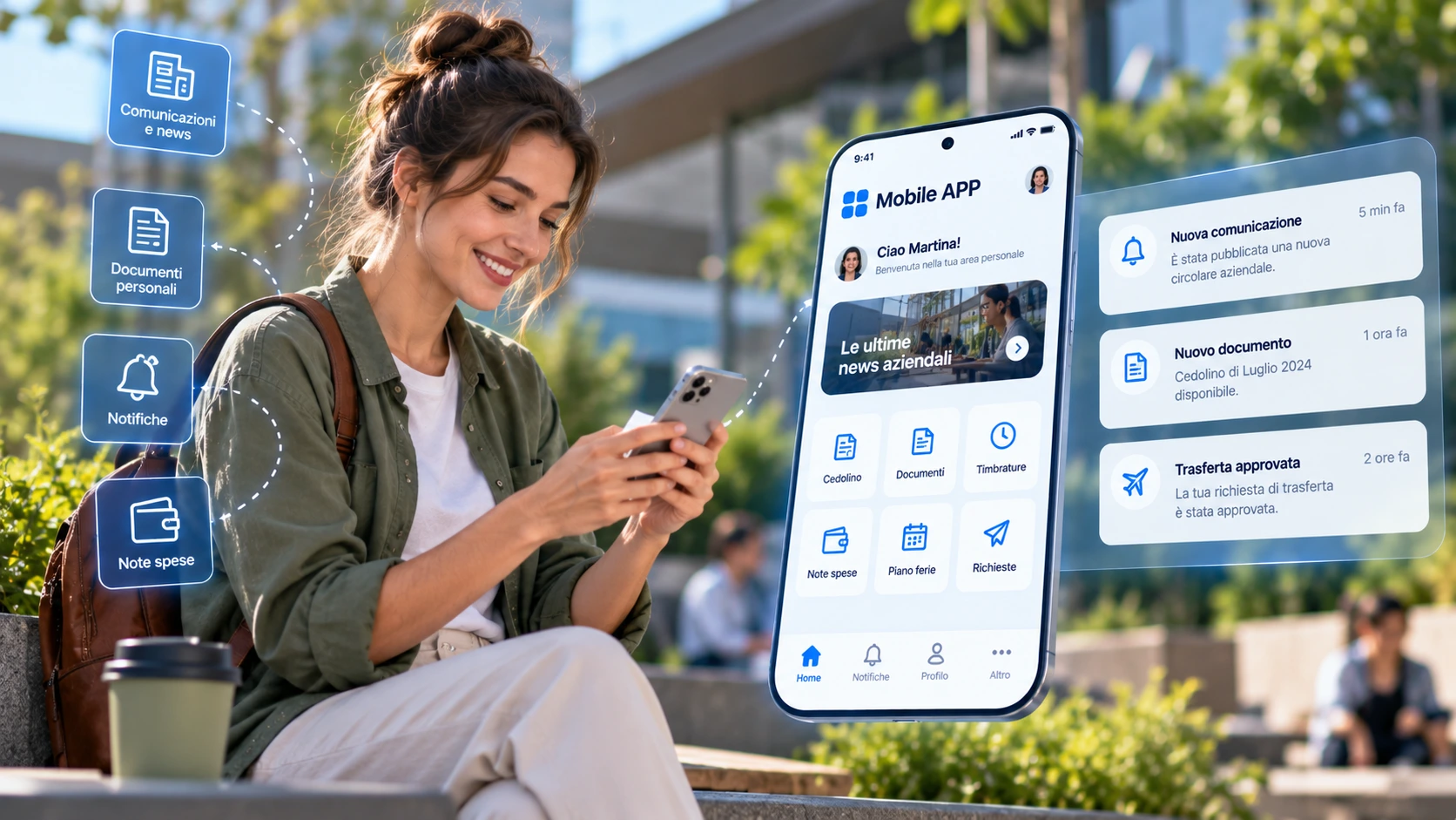 Professionista che consulta lo smartphone alla scrivania